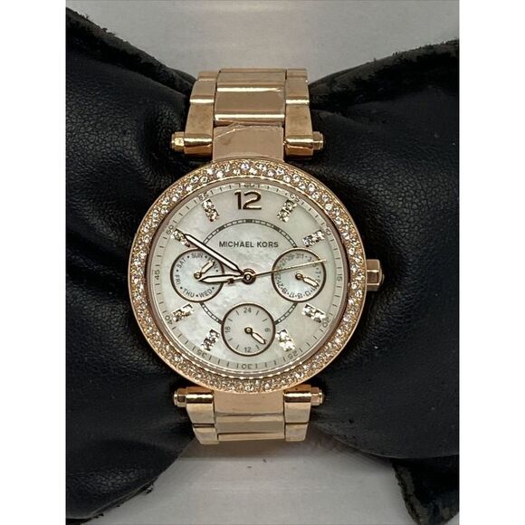 Michael Kors Parker MK5616 Women Stainless Steel Analog Dial Quartz Watch WO728 - Picture 3 of 12